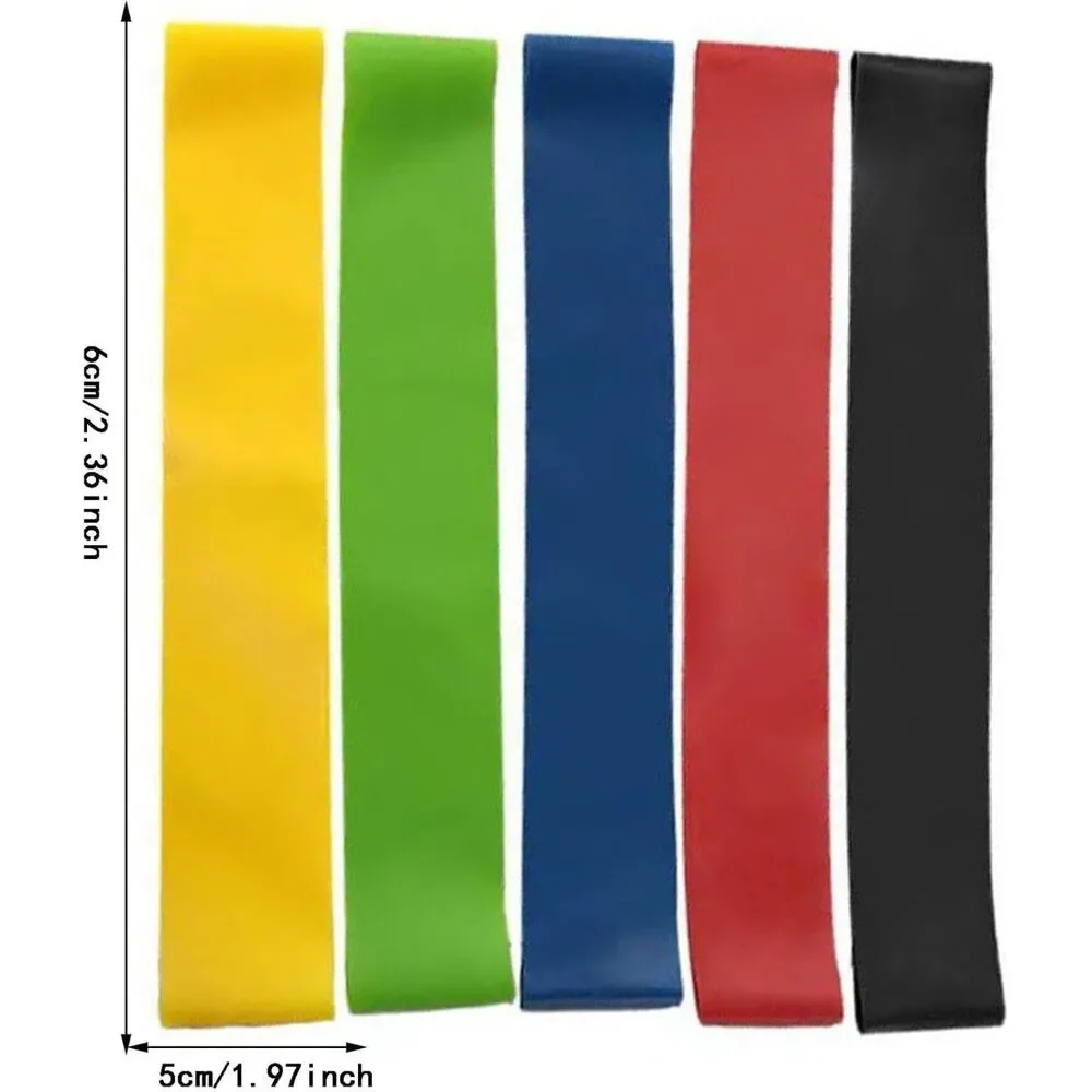 NEW 5-Piece Resistance Band Set - Pro Home Gym Fitness Loops - Fast Shipping - Picture 4 of 9
